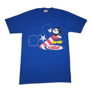Vintage Disney Designs Mickey Mouse T Shirt Medium 80s Retro Graphic Made in USA